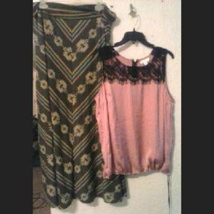 Dressbarn Pink Sleeveless Blouse xl