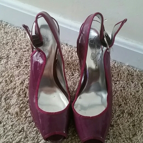 Gently used magenta in color Jessica Simpson heels