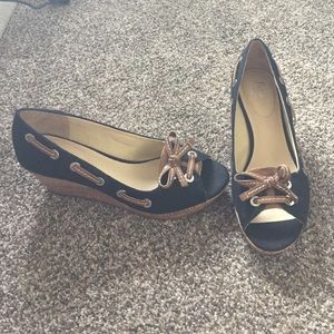 Cute peep toe wedges