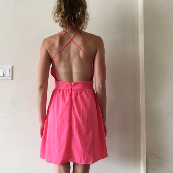 Pink Open Back Dress - Picture 2 of 4