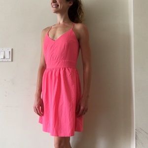Pink Open Back Dress