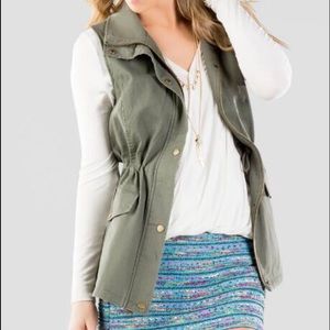 Army green utility vest