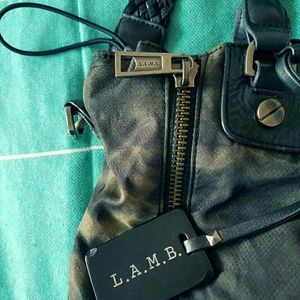 L.A.M.B. leopard handbag + crossbody