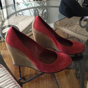 Michael Kors red wedges