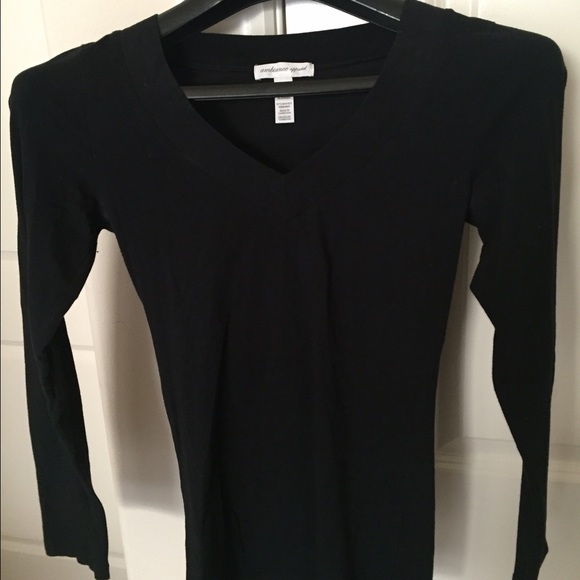 Black v-neck top