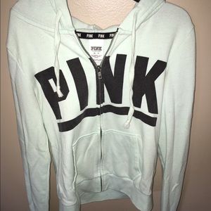 Baby blue/ teal Pink Hoodie!