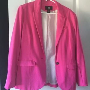 Hot pink casual blazer
