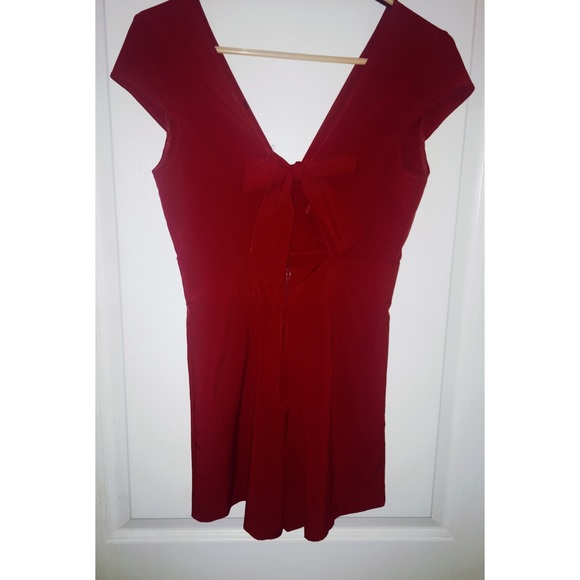cute burgundy romper