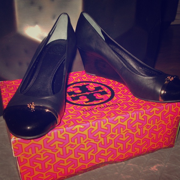 New • Tory Burch • Pacey Cap-toe Wedge Pump