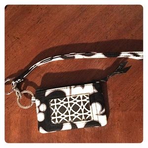 Vera Bradley Zip ID & Lanyard - Night & Day