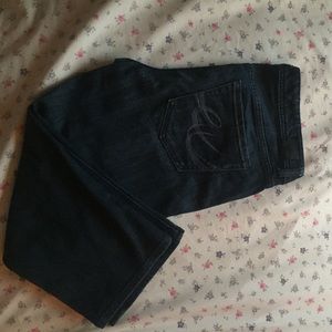 Dark wash Express Capris
