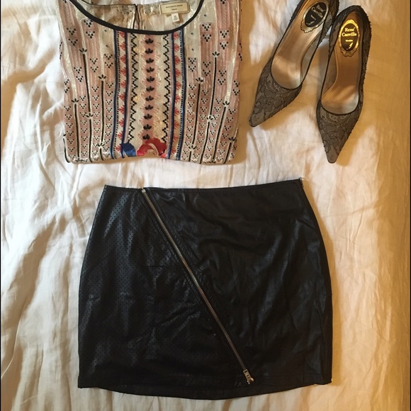 Sanctuary Vegan Leather Mini Skirt