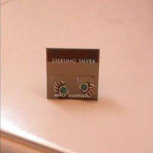 Sterling silver bear paw earrings