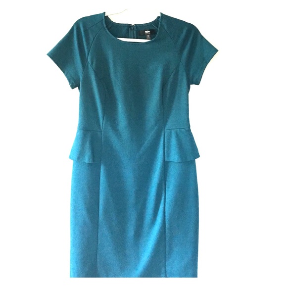 Turquoise peplum dress