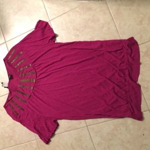 Burgundy top
