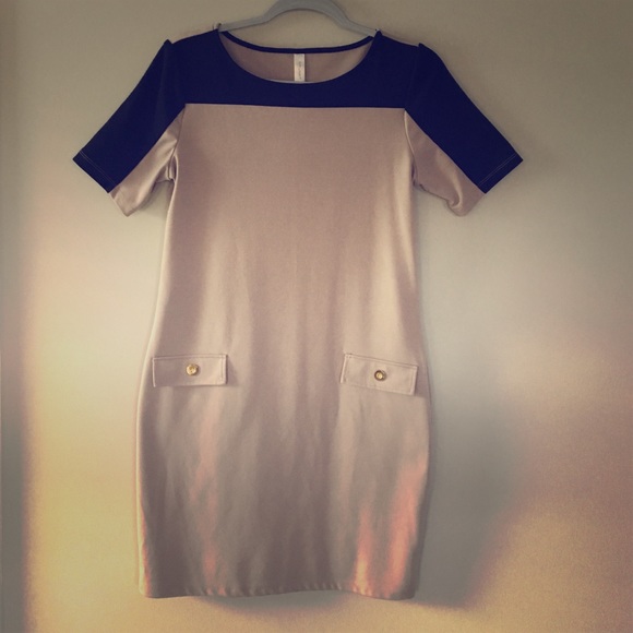 Tan work dress