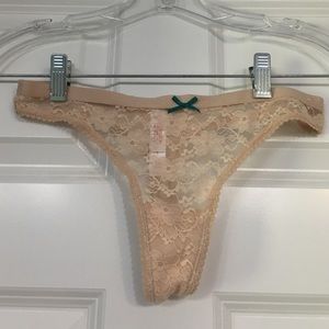 Nude Lace Thong