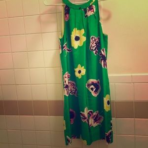 EUC J.Crew Punk Floral Silk Swoop Dress