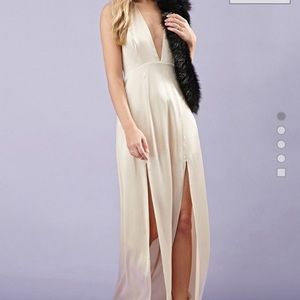 Champagne M Slit Dress