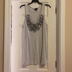 Gray flowy tank top