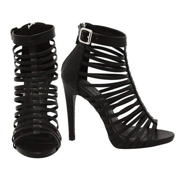 😍🌶❤️New T Strap Gladiator Sandal Stiletto Caged - Picture 4 of 4