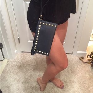 Navy blue clutch/Wristlet