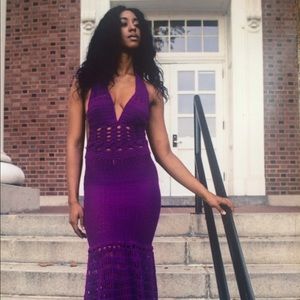 Custom crochet/knit evening dress