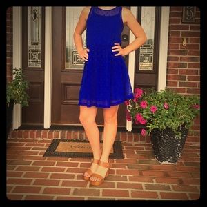 Kate spade, Blue & Black polkadot dress👗