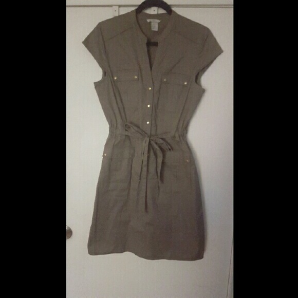 Olive Cargo Dress