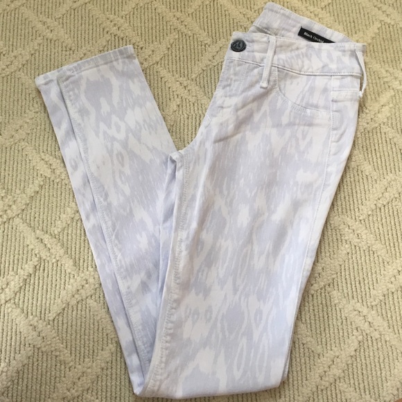 Purple and white ikat jeans