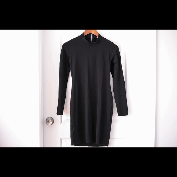 Open Back Black Dress