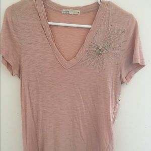 Jcrew pink beaded detail shirt