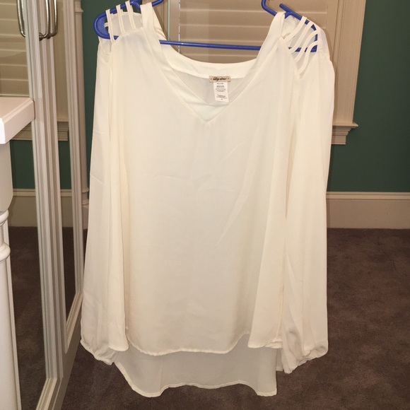 Sheer Ivory Blouse size 2x
