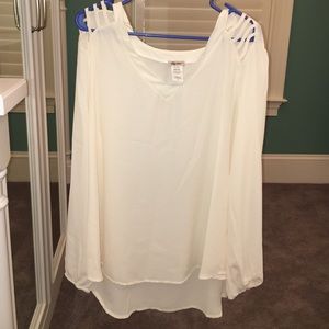 Sheer Ivory Blouse size 2x