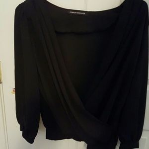 Deep V long sleeve