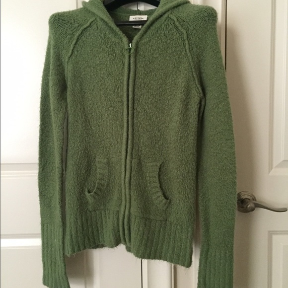 Green sweater zip-up jacket!