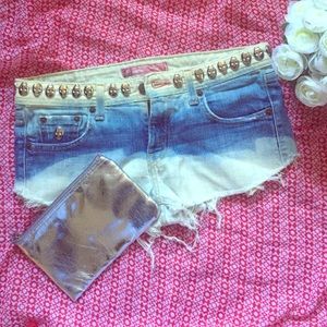 Hand-crafted and dyed jean shorts!