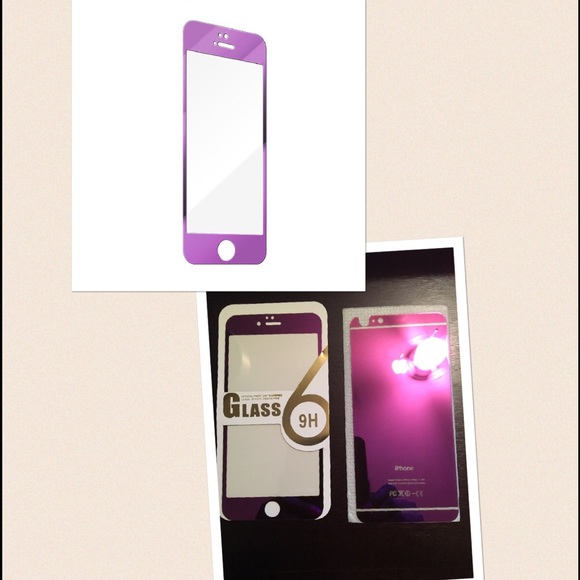 Purple 6 Plus color mirrored screen protector