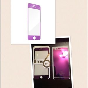 Purple 6 Plus color mirrored screen protector