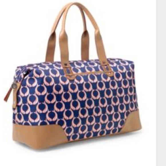 Stella & Dot jetset bag--fish pattern