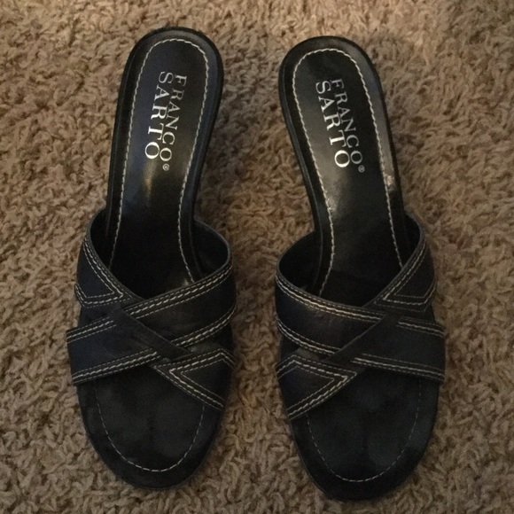 Franco Sarto Black Slide pumps