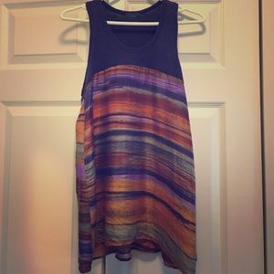 Racerback silk sunset tank