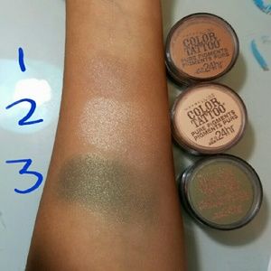 Maybelline Color Tattoo pure pigments. Set of 3