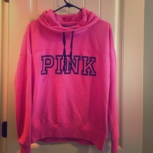 Funnel neck VS Pink hoodie