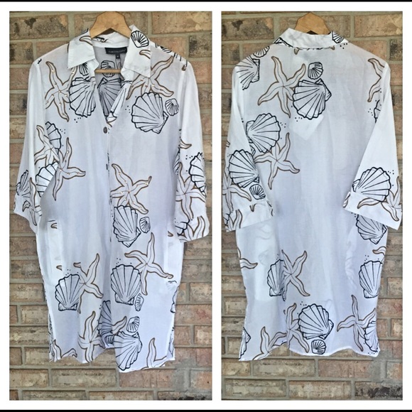 Starfish, Seashell & Sequin Swim Coverup Tunic - Picture 3 of 4