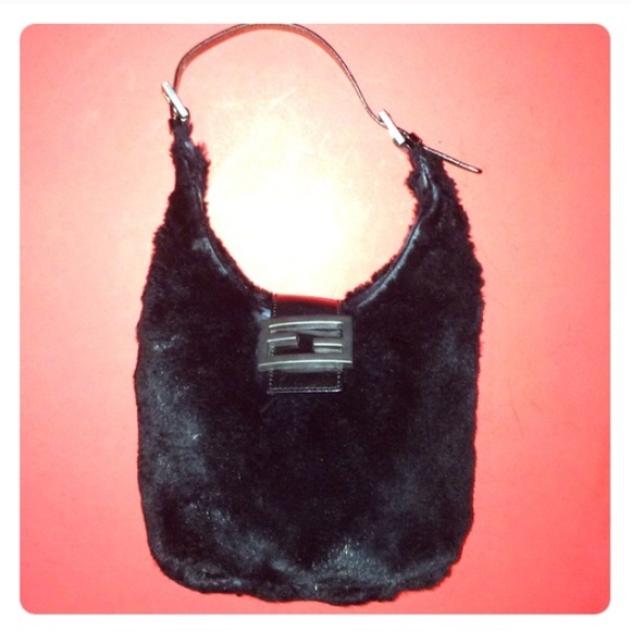 FENDI RABITT hair small hobo purse