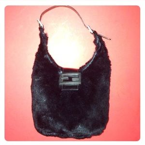 FENDI RABITT hair small hobo purse