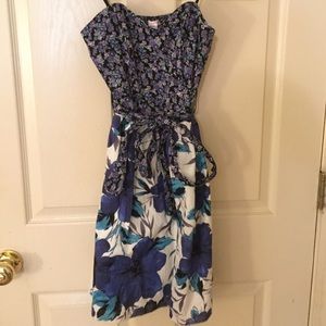 Cute floral strapless dress