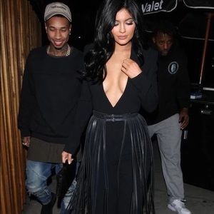 Kylie Jenner Leather Fringe Belt