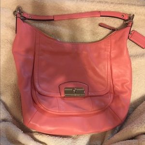 Authentic coral Coach handbag